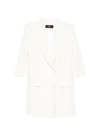 Elisabetta franchi blazerjurk met dubbele rij knopen - beige