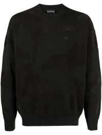 Emporio armani trui met camouflageprint - groen