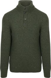 Gant mocker pullover wool blend donkergroen