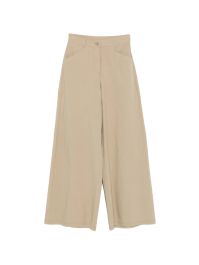 Moutaki pocket wide-leg palazzo pants - beige