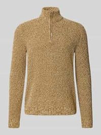 Regular fit schipperstrui met korte ritssluiting, model 'join'