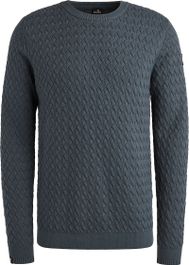 Vanguard trui knitted structure blauw