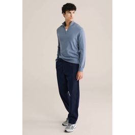 We fashion gebreide trui grijsblauw